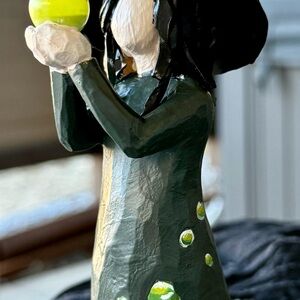 Hand-Painted Witch Figurine with Potion Bottle